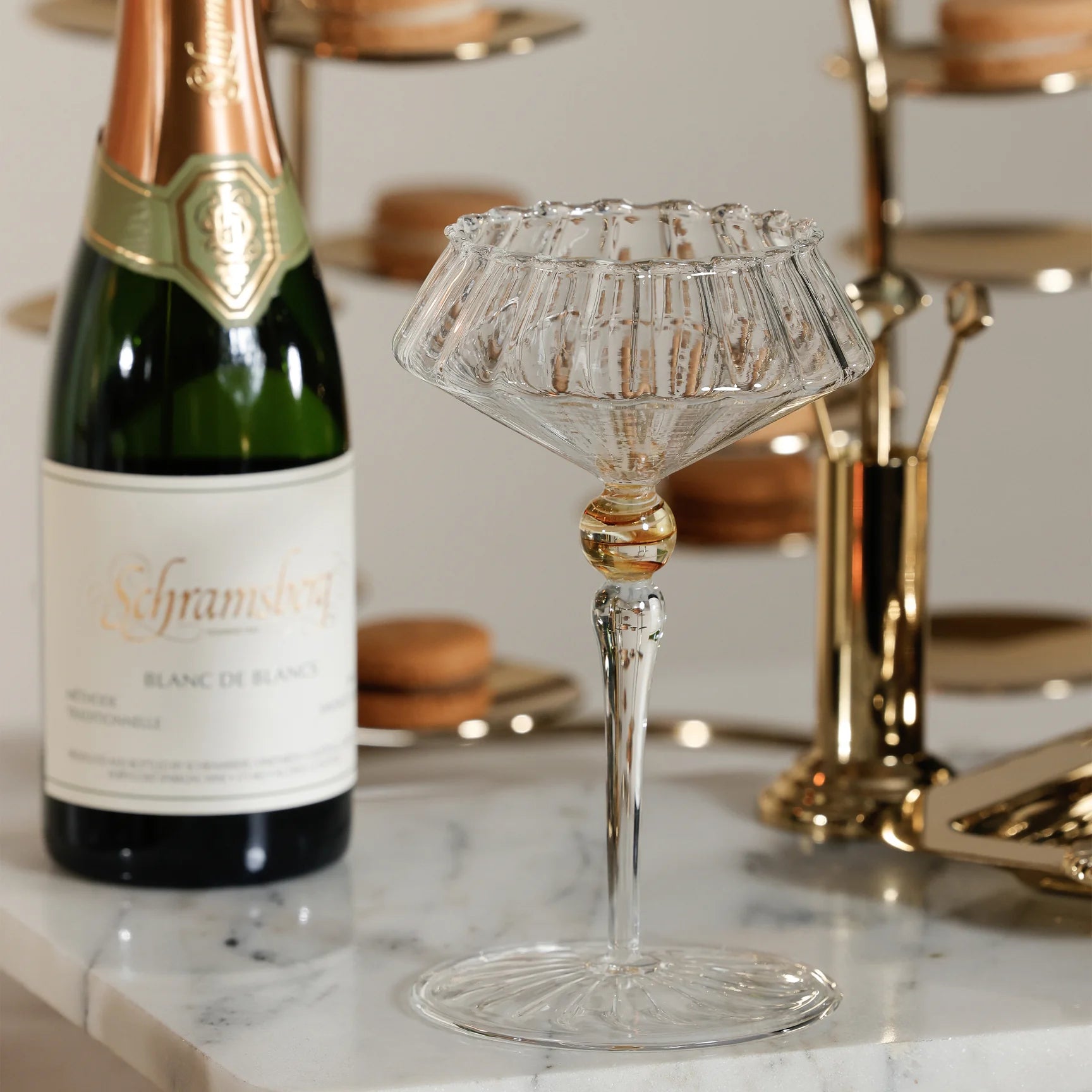Fluted Coupe Champagne Glass