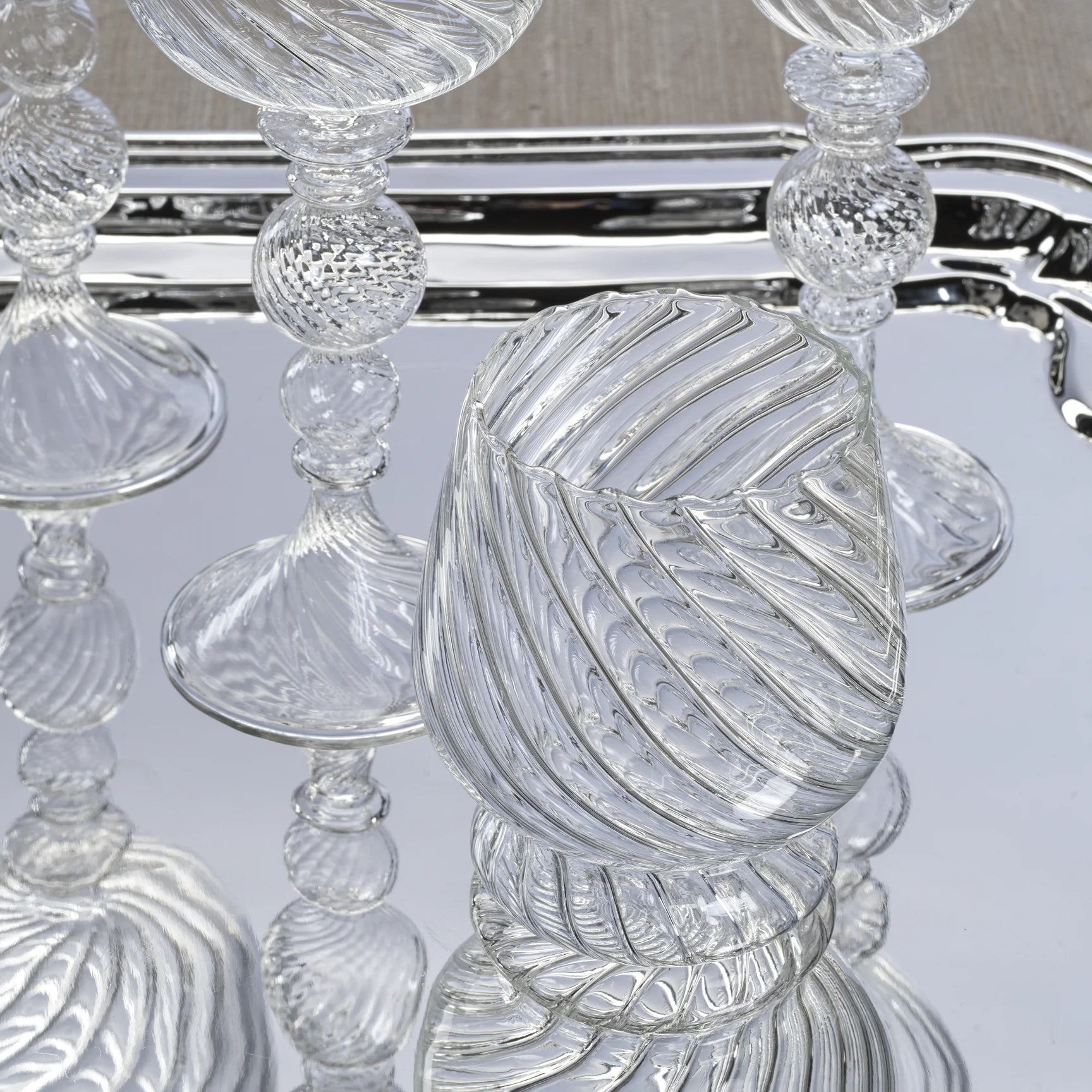 Twisted Optic Water Glass