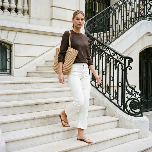 Christy Cotton Cashmere Crewneck Sweater