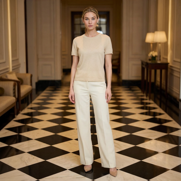 Gramercy Cotton Cashmere Short Sleeve Sweater