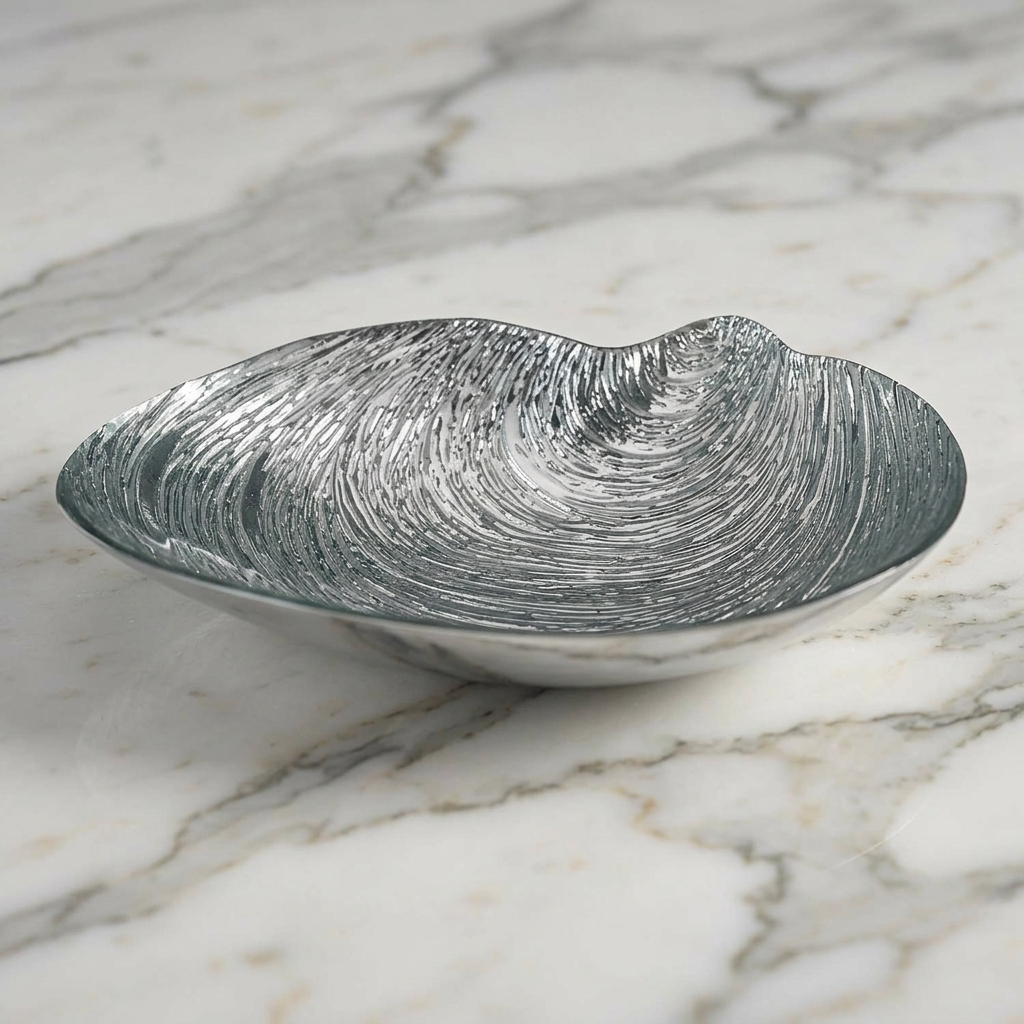 Silver Specchio Shell Bowl